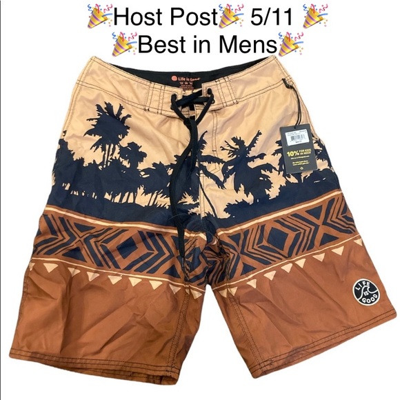 🎉HP🎉 NWT Life is Good Board Shorts - Picture 1 of 8